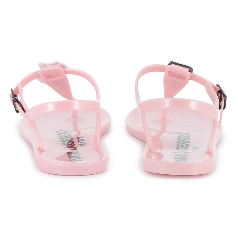 Schnallen-Sandalen mit Badge KARL LAGERFELD KIDS 
                        GIRL