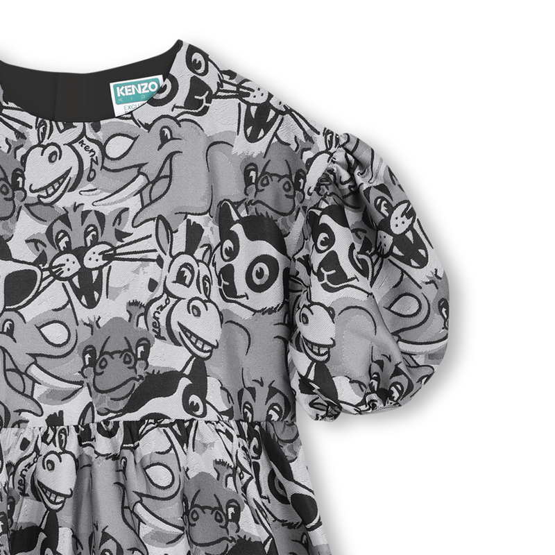 Kleid mit Ballon&auml;rmeln KENZO KIDS 
                        GIRL