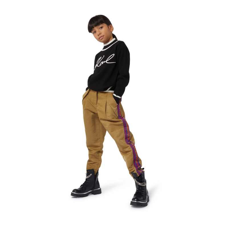 Hose mit Streifen-Besatz KARL LAGERFELD KIDS 
                        GIRL