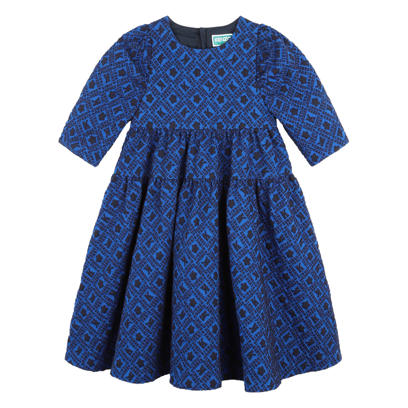 Gemustertes Kleid mit Raffung KENZO KIDS 
                        GIRL