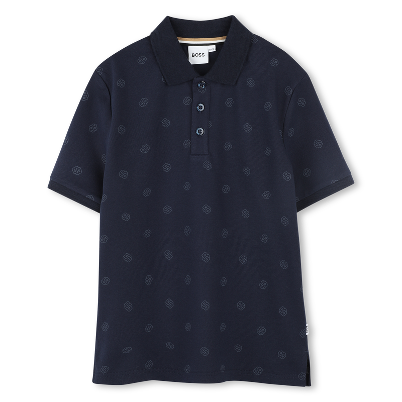 Gerades Poloshirt mit Print BOSS 
                        BOY