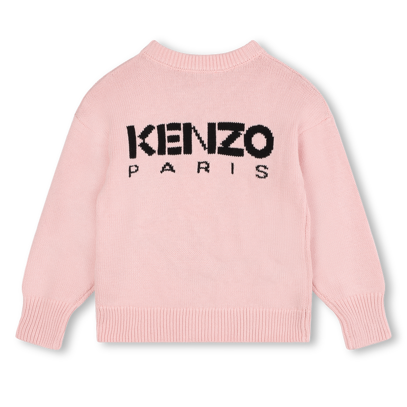 Strickpulli mit Blume und Logo KENZO KIDS 
                        GIRL