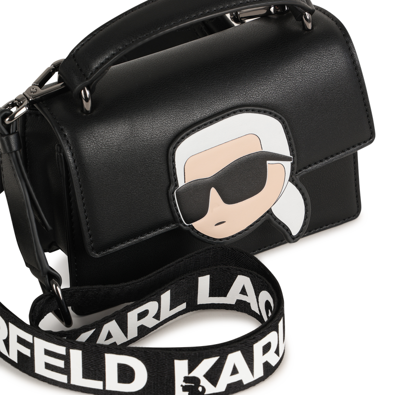 Handtasche aus feinnarbigem, beschichtetem Textil KARL LAGERFELD KIDS 
                        GIRL