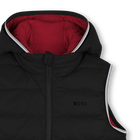 Daunenjacke mit Kapuze in Flann-Optik BOSS 
                    BOY