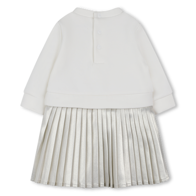 Langärmeliges Kleid aus Bi-Material MICHAEL KORS GIRL