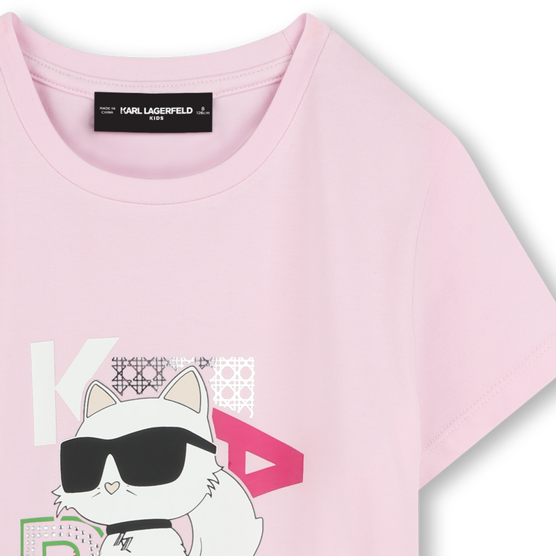 Bedrucktes T-Shirt KARL LAGERFELD KIDS 
                        GIRL