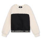 Sweatshirt aus 2 Materialien KARL LAGERFELD KIDS 
                    GIRL