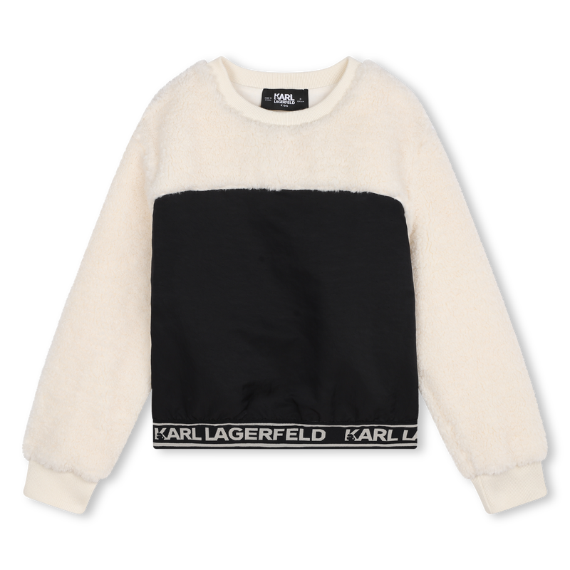 Sweatshirt aus 2 Materialien KARL LAGERFELD KIDS 
                        GIRL