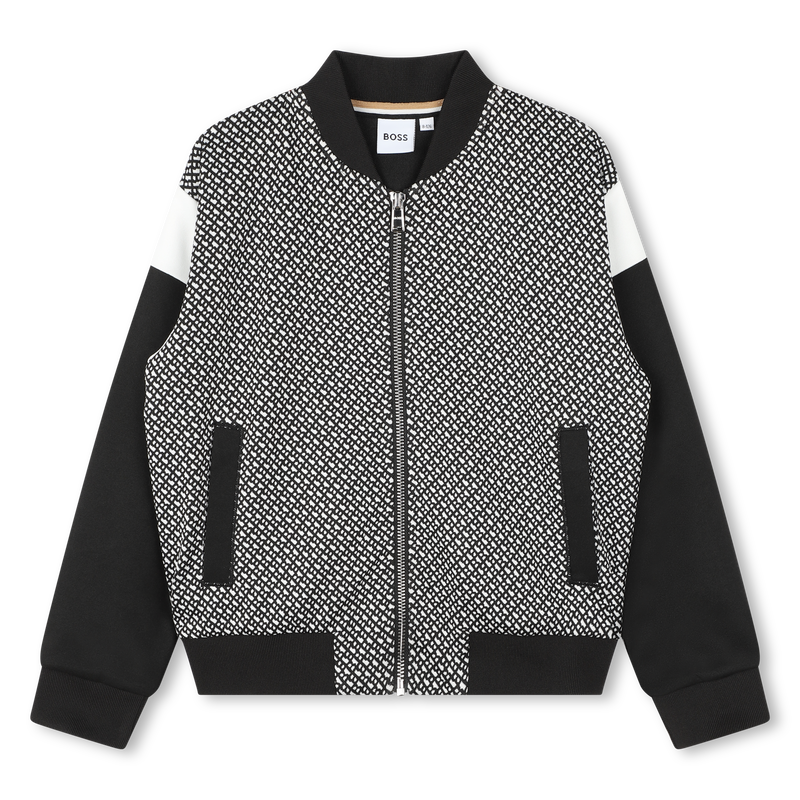 Zweifarbiger Cardigan mit Zip BOSS 
                        GIRL