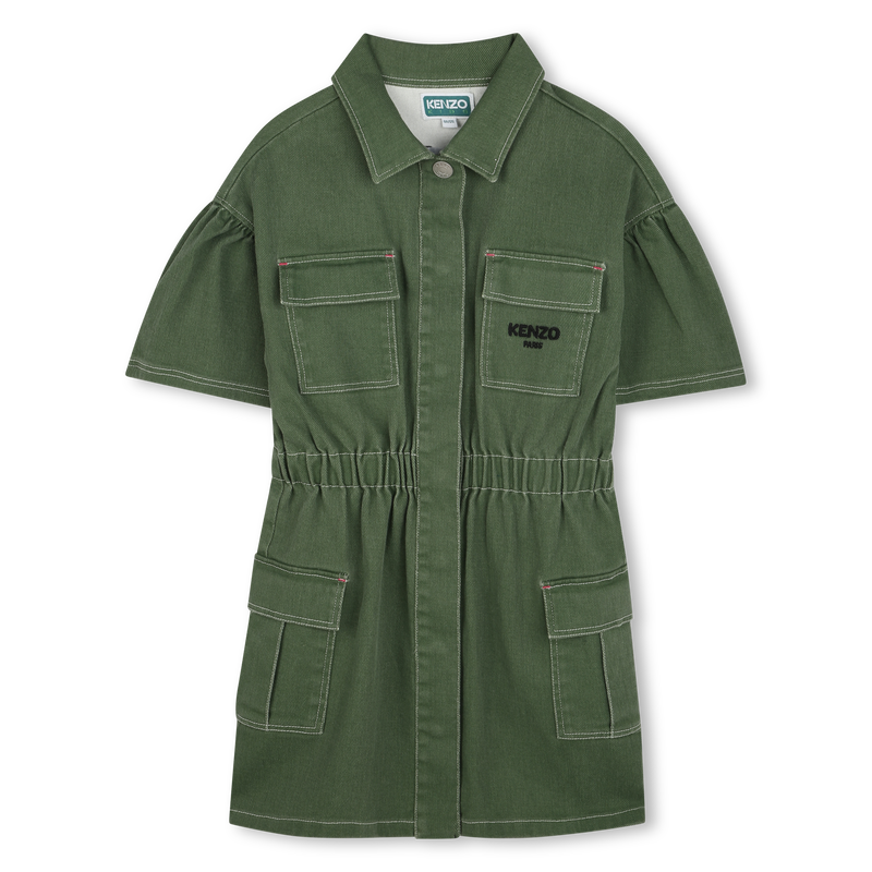 Safari-Kleid aus Baumwolle KENZO KIDS 
                        GIRL