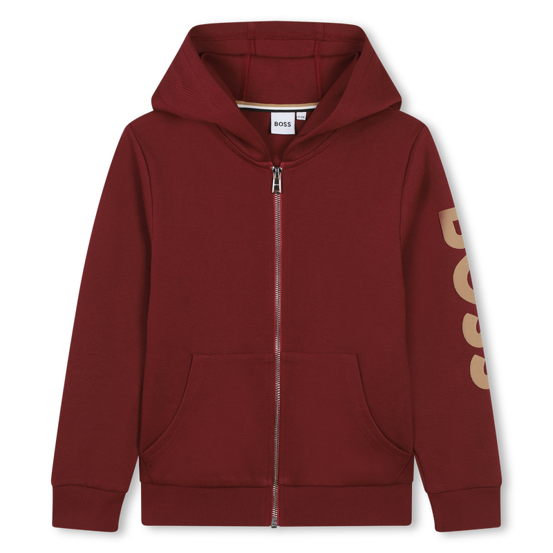 Cardigan mit Zip aus Piqué BOSS 
                        BOY