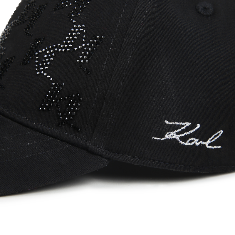 Baumwoll-Cap mit Strassbesatz KARL LAGERFELD KIDS 
                        GIRL