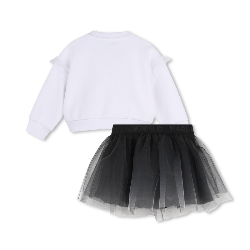 Sweat- und Rockset KARL LAGERFELD KIDS 
                        M&Auml;DCHEN