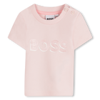 T-Shirt mit gl&auml;nzendem Druck, HELL ROSE, hi-res