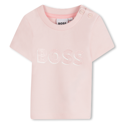 T-Shirt mit gl&auml;nzendem Druck BOSS GIRL