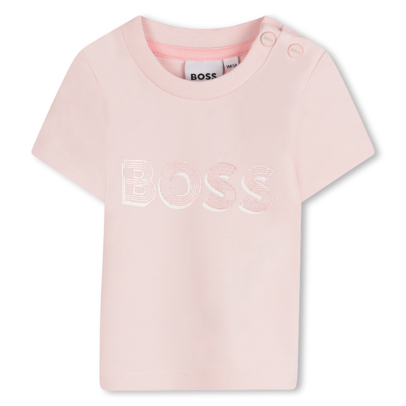 T-Shirt mit gl&auml;nzendem Druck BOSS 
                        GIRL