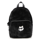 Kleiner Rucksack aus flauschigem Fleece KARL LAGERFELD KIDS 
                    GIRL