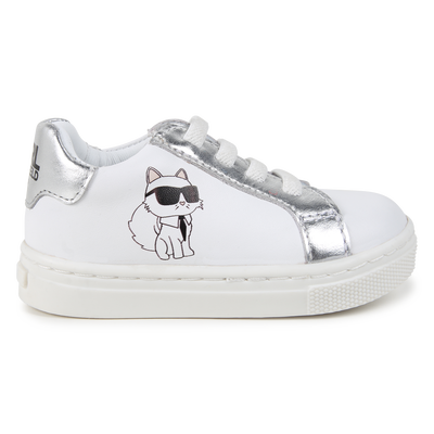Low-Sneaker aus Leder KARL LAGERFELD KIDS UNISEX