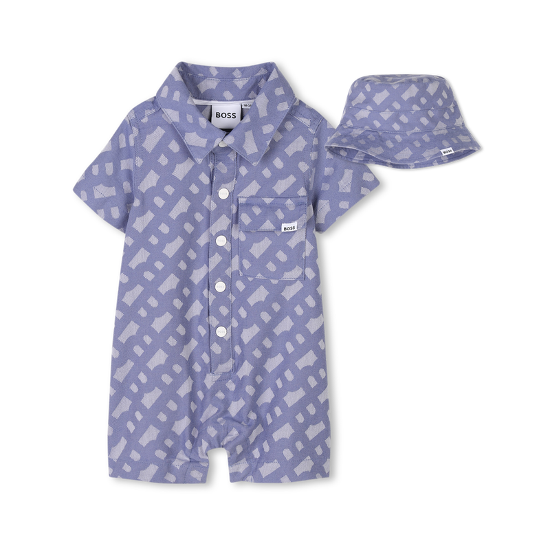 Set aus kurzem Overall und Hut BOSS 
                        BOY