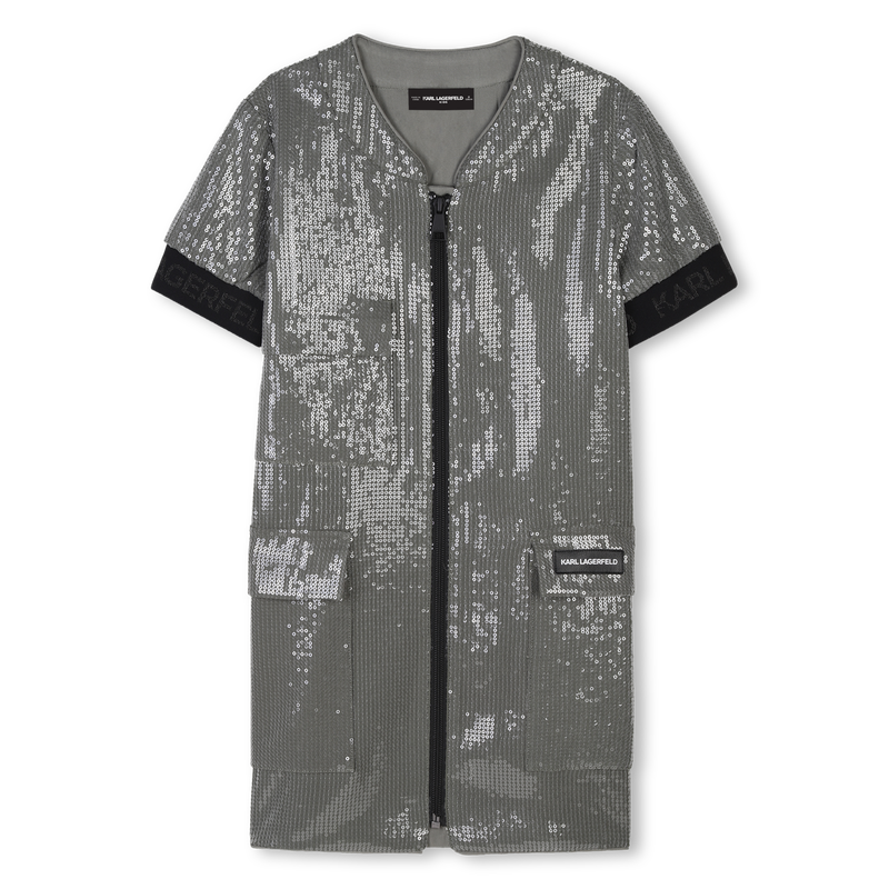 Kurz&auml;rmeliges Kleid KARL LAGERFELD KIDS 
                        GIRL